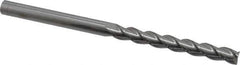 Accupro - 3/8", 3" LOC, 3/8" Shank Diam, 6" OAL, 3 Flute, Solid Carbide Square End Mill - Single End, Uncoated, Spiral Flute, 40° Helix, Centercutting, Right Hand Cut, Right Hand Flute - All Tool & Supply