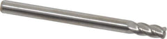 Accupro - 1/8", 4 Flute, Single End, Solid Carbide, 0.03" Corner Radius End Mill - 1-1/2" OAL, 40° Helix, Right Hand Flute, 1/4" LOC, Right Hand Cut - All Tool & Supply