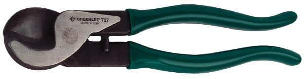 Greenlee - 9-1/4" OAL, 1 AWG Capacity, Cable Cutter - Plastic Coated Handle - All Tool & Supply