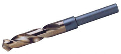 Chicago-Latrobe - 1-3/16" Drill, 118° Point, Cobalt Silver Deming & Reduced Shank Drill Bit - Oxide/Gold Finish, 6" OAL, Straight Shank, 3-1/8" Flute Length, Right Hand Cut, Split Point, Spiral Flute, Regular Spiral - All Tool & Supply