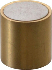 Eclipse - 1/2" Diam x 1/2" High, 0.23 Lb Average & 0.45 Lb Max Pull Force, Brass Alnico Shielded Magnet - 798.8°F Max Operating Temp, 0.032" Wall Thickness, Grade 5 Alnico - All Tool & Supply