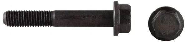 Value Collection - 7/16-14 UNC, 1-1/4" Length Under Head, Hex Drive Flange Bolt - 1-1/4" Thread Length, Grade 8 Alloy Steel, Smooth Flange, Phosphate & Oil Finish - All Tool & Supply