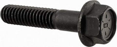 Value Collection - 5/16-18 UNC, 1-1/2" Length Under Head, Hex Drive Flange Bolt - 1-1/2" Thread Length, Grade 8 Alloy Steel, Smooth Flange, Phosphate & Oil Finish - All Tool & Supply