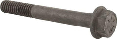 Value Collection - 5/16-18 UNC, 2-1/2" Length Under Head, Hex Drive Flange Bolt - 7/8" Thread Length, Grade 8 Alloy Steel, Smooth Flange, Phosphate & Oil Finish - All Tool & Supply