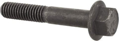 Value Collection - 3/8-16 UNC, 2-1/4" Length Under Head, Hex Drive Flange Bolt - 1" Thread Length, Grade 8 Alloy Steel, Smooth Flange, Phosphate & Oil Finish - All Tool & Supply