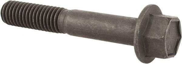 Value Collection - 7/16-14 UNC, 2-3/4" Length Under Head, Hex Drive Flange Bolt - 1-1/8" Thread Length, Grade 8 Alloy Steel, Smooth Flange, Phosphate & Oil Finish - All Tool & Supply