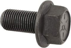 Value Collection - 1/2-20 UNF, 1" Length Under Head, Hex Drive Flange Bolt - 1" Thread Length, Grade 8 Alloy Steel, Smooth Flange, Phosphate & Oil Finish - All Tool & Supply