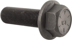 Value Collection - 5/8-18 UNF, 2" Length Under Head, Hex Drive Flange Bolt - 1-1/2" Thread Length, Grade 8 Alloy Steel, Smooth Flange, Phosphate & Oil Finish - All Tool & Supply