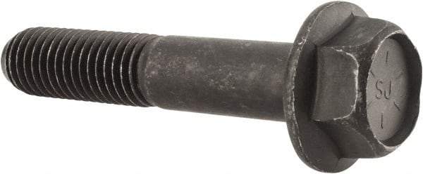 Value Collection - 5/8-11 UNC, 3-1/4" Length Under Head, Hex Drive Flange Bolt - 1-1/2" Thread Length, Grade 8 Alloy Steel, Smooth Flange, Phosphate & Oil Finish - All Tool & Supply