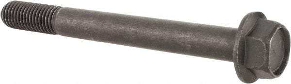 Value Collection - 5/8-11 UNC, 6" Length Under Head, Hex Drive Flange Bolt - 1-1/2" Thread Length, Grade 8 Alloy Steel, Smooth Flange, Phosphate & Oil Finish - All Tool & Supply