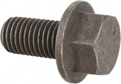 Value Collection - 3/4-10 UNC, 1-1/2" Length Under Head, Hex Drive Flange Bolt - 1-1/2" Thread Length, Grade 8 Alloy Steel, Smooth Flange, Phosphate & Oil Finish - All Tool & Supply