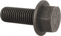 Value Collection - 3/4-10 UNC, 2" Length Under Head, Hex Drive Flange Bolt - 1-3/4" Thread Length, Grade 8 Alloy Steel, Smooth Flange, Phosphate & Oil Finish - All Tool & Supply