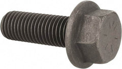 Value Collection - 3/4-10 UNC, 2-1/4" Length Under Head, Hex Drive Flange Bolt - 1-3/4" Thread Length, Grade 8 Alloy Steel, Smooth Flange, Phosphate & Oil Finish - All Tool & Supply