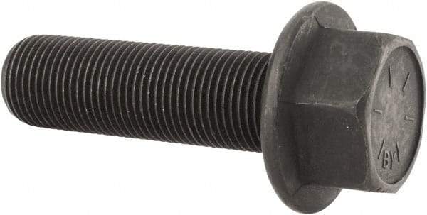 Value Collection - 3/4-16 UNF, 2-1/2" Length Under Head, Hex Drive Flange Bolt - 1-3/4" Thread Length, Grade 8 Alloy Steel, Smooth Flange, Phosphate & Oil Finish - All Tool & Supply