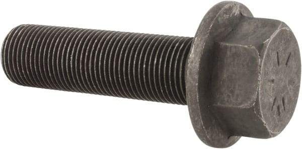 Value Collection - 3/4-16 UNF, 2-3/4" Length Under Head, Hex Drive Flange Bolt - 1-3/4" Thread Length, Grade 8 Alloy Steel, Smooth Flange, Phosphate & Oil Finish - All Tool & Supply