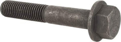 Value Collection - 3/4-10 UNC, 4-1/2" Length Under Head, Hex Drive Flange Bolt - 1-3/4" Thread Length, Grade 8 Alloy Steel, Smooth Flange, Phosphate & Oil Finish - All Tool & Supply