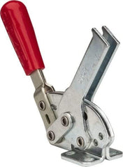 De-Sta-Co - 840 Lb Holding Capacity, Horizontal Handle, Manual Hold Down Toggle Clamp - 70° Handle Movement, 68° Bar Opening, U-Bar, Flanged Base, Electro-Plated Zinc, Carbon Steel - All Tool & Supply