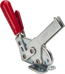 De-Sta-Co - 840 Lb Holding Capacity, Horizontal Handle, Manual Hold Down Toggle Clamp - 70° Handle Movement, 68° Bar Opening, U-Bar, Flanged Base, Electro-Plated Zinc, Carbon Steel - All Tool & Supply