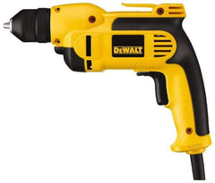 DeWALT - 3/8" Keyless Chuck, 2,500 RPM, Pistol Grip Handle Electric Drill - 8 Amps, Reversible - All Tool & Supply