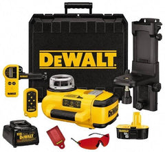 DeWALT - 200' (Interior) & 2,000' (Exterior) Measuring Range, 1/8" at 100' & 3mm at 31m Accuracy, Self-Leveling Rotary Laser with Detector - ±5° Self Leveling Range, 60, 250 & 600 RPM, 1 Beam, 18 Volt XRP Battery Included - All Tool & Supply