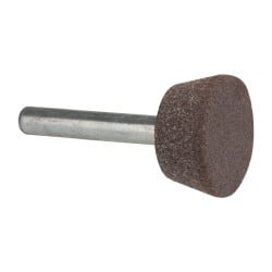 Grier Abrasives - 1 x 1/2" Head Diam x Thickness, A33, Inverted Cone Flat End, Aluminum Oxide Mounted Point - All Tool & Supply