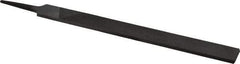 Value Collection - 10" Long, Second Cut, Hand American-Pattern File - Double Cut, 1/4" Overall Thickness, Tang - All Tool & Supply