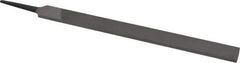 Value Collection - 10" Long, Smooth Cut, Hand American-Pattern File - Double Cut, 1/4" Overall Thickness, Tang - All Tool & Supply