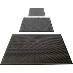 Barefoot - 2' Long x 3' Wide, Dry/Wet Environment, Anti-Fatigue Matting - Black, Nitrile Rubber with Nitrile Rubber Base - All Tool & Supply