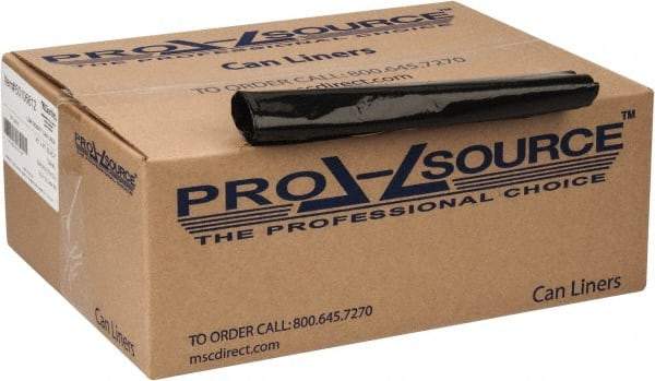 PRO-SOURCE - 1.5 mil Thick, Heavy-Duty Trash Bags - 43" Wide x 47" High, Black - All Tool & Supply