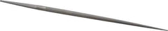 Grobet - 8" Standard Precision Swiss Pattern Round File - Double Cut, 5/16" Width Diam, With Tang - All Tool & Supply