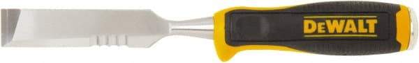 DeWALT - 11" OAL x 1" Blade Width Wood Chisel - 1" Tip, 1" Stock, High-Impact Polypropylene & Rubber Handle - All Tool & Supply