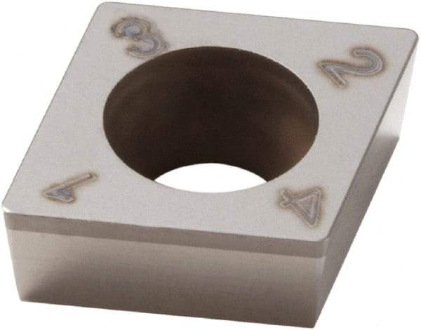 Seco - CCGW32.52 Grade CBN200 PCBN Turning Insert - Uncoated, 80° Diamond, 3/8" Inscr Circle, 5/32" Thick, 1/32" Corner Radius - All Tool & Supply