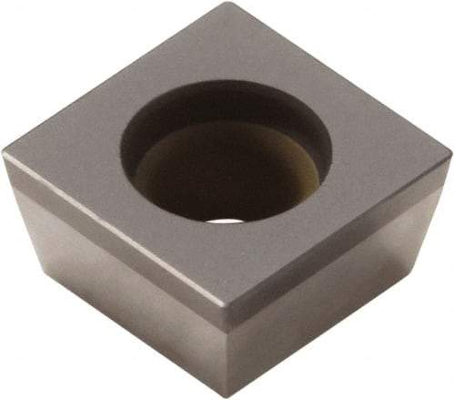 Seco - SPGW1.820.5 Grade CBN200 PCBN Turning Insert - Uncoated, 90° Square, 7/32" Inscr Circle, 1/8" Thick, 0.008" Corner Radius - All Tool & Supply