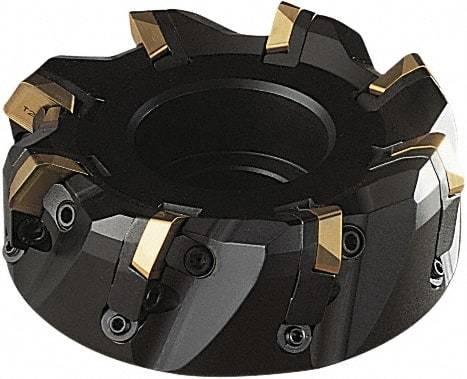 Seco - 78mm Cut Diam, 22mm Arbor Hole, 12mm Max Depth of Cut, 60° Indexable Chamfer & Angle Face Mill - 4 Inserts, SPE.. 1906 Insert, Right Hand Cut, 4 Flutes, Series R220.60 - All Tool & Supply