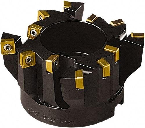 Seco - 100mm Cut Diam, 32mm Arbor Hole, 20mm Max Depth of Cut, 85° Indexable Chamfer & Angle Face Mill - 8 Inserts, SC.. 1206 Insert, Right Hand Cut, 8 Flutes, Series R220.79 - All Tool & Supply