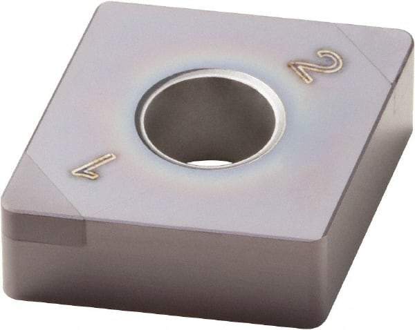 Seco - CNGA432 WZP Grade CBN50C PCBN Turning Insert - 80° Diamond, 1/2" Inscr Circle, 3/16" Thick, 1/32" Corner Radius - All Tool & Supply