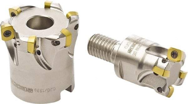 Seco - 35mm Cut Diam, 0.0315" Max Depth, M16 Modular Connection Indexable High-Feed End Mill - Screw Holding Method, LP.. 06 Insert, R217.21 Toolholder, Through Coolant - All Tool & Supply