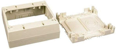 Wiremold - 4-3/4 Inch Long x 4-7/8 Inch Wide x 2-3/4 Inch High, Rectangular Raceway Box - Ivory, For Use with Wiremold 2300 Series Raceways - All Tool & Supply