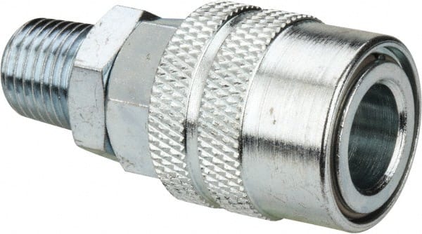 Value Collection - 5 Piece 1/4" Body 1/4 NPT 215 psi Zinc Industrial Pneumatic Coupling Plug Set - All Tool & Supply