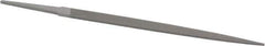 Grobet - 6" Standard Precision Swiss Pattern Crochet File - Double Cut, 13/32" Width Diam x 9/64" Thick, With Tang - All Tool & Supply