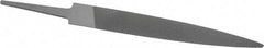 Grobet - 4" Standard Precision Swiss Pattern Half Round File - Double Cut, 15/32" Width Diam x 9/64" Thick, With Tang - All Tool & Supply