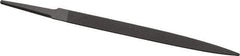 Grobet - 6" Standard Precision Swiss Pattern Half Round File - Double Cut, 19/32" Width Diam x 3/16" Thick, With Tang - All Tool & Supply