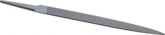 Grobet - 6" Standard Precision Swiss Pattern Half Round File - Double Cut, 19/32" Width Diam x 3/16" Thick, With Tang - All Tool & Supply