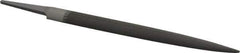 Grobet - 8" Standard Precision Swiss Pattern Half Round File - Double Cut, 13/16" Width Diam x 15/64" Thick, With Tang - All Tool & Supply