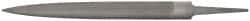 Grobet - 8" Standard Precision Swiss Pattern Half Round File - Double Cut, 13/16" Width Diam x 15/64" Thick, With Tang - All Tool & Supply