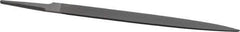 Grobet - 8" Standard Precision Swiss Pattern Half Round File - Double Cut, 13/16" Width Diam x 15/64" Thick, With Tang - All Tool & Supply