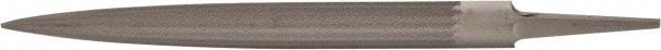 Grobet - 10" Standard Precision Swiss Pattern Half Round File - Double Cut, 1" Width Diam x 19/64" Thick, With Tang - All Tool & Supply