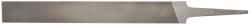 Grobet - 6" Standard Precision Swiss Pattern Hand File - Double Cut, 3/4" Width Diam x 5/32" Thick, With Tang - All Tool & Supply