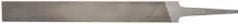 Grobet - 6" Standard Precision Swiss Pattern Hand File - Double Cut, 3/4" Width Diam x 5/32" Thick, With Tang - All Tool & Supply