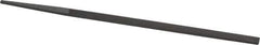 Grobet - 6" Standard Precision Swiss Pattern Narrow Pillar File - Double Cut, 1/4" Width Diam x 9/64" Thick, With Tang - All Tool & Supply